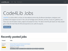 Tablet Screenshot of jobs.code4lib.org