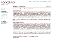 Desktop Screenshot of journal.code4lib.org